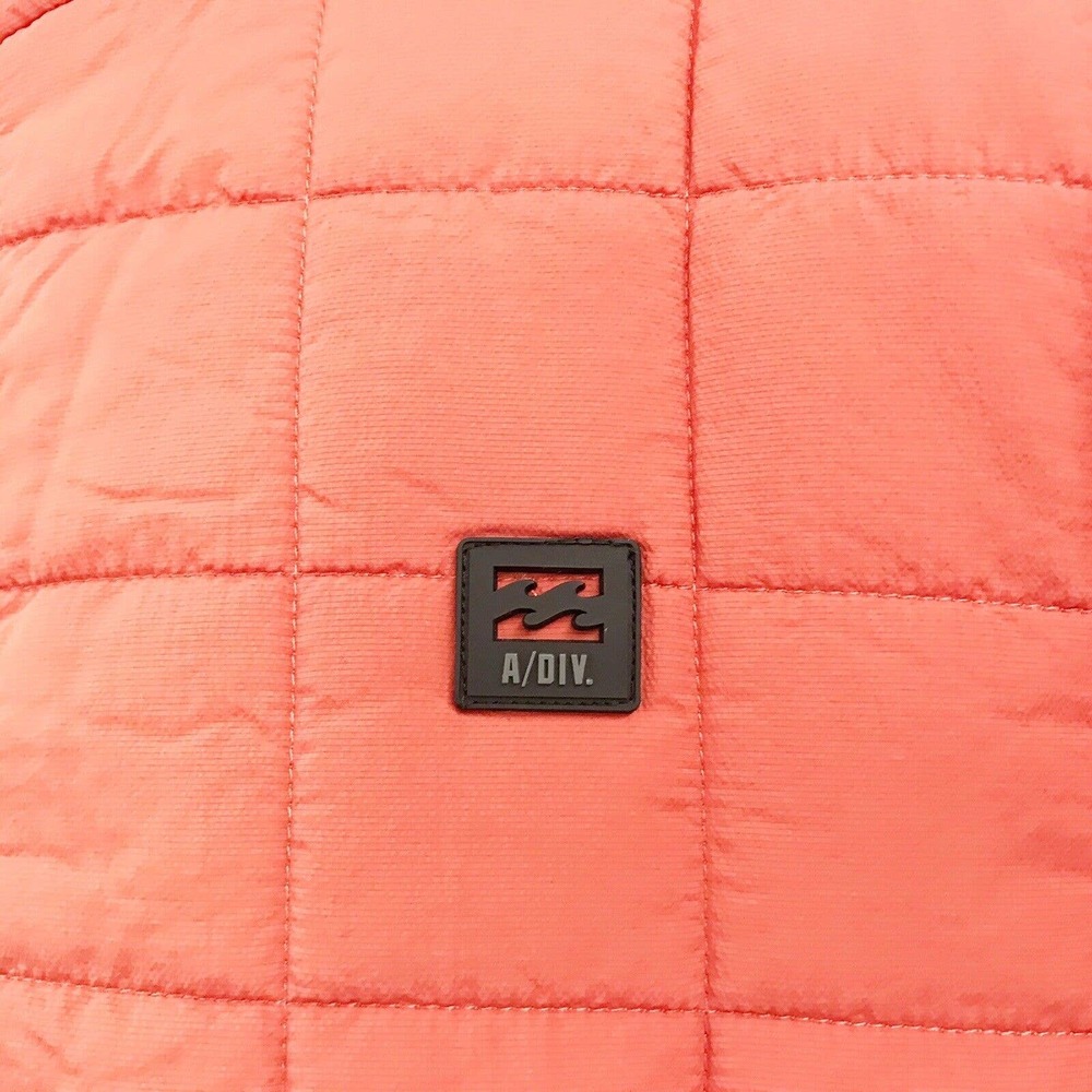BILLBONG Men's Boundary Reversible Puffer Anorak Jacket In Orange - Size Large - Picture 4 of 6
